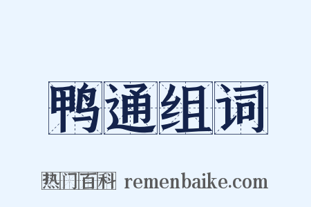 鸭通组词是什么意思的图片